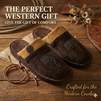All-Season Western Cowboy Boot Stitch Slipperswith Square Toe
