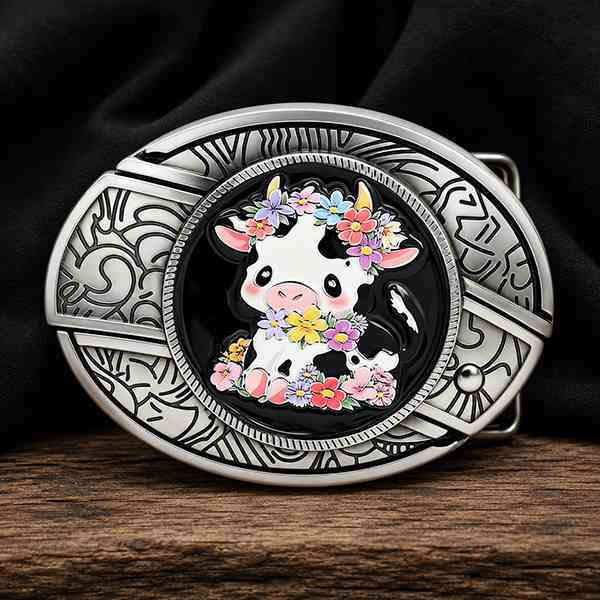 TOPACC Highland Cow Western Belt Buckle