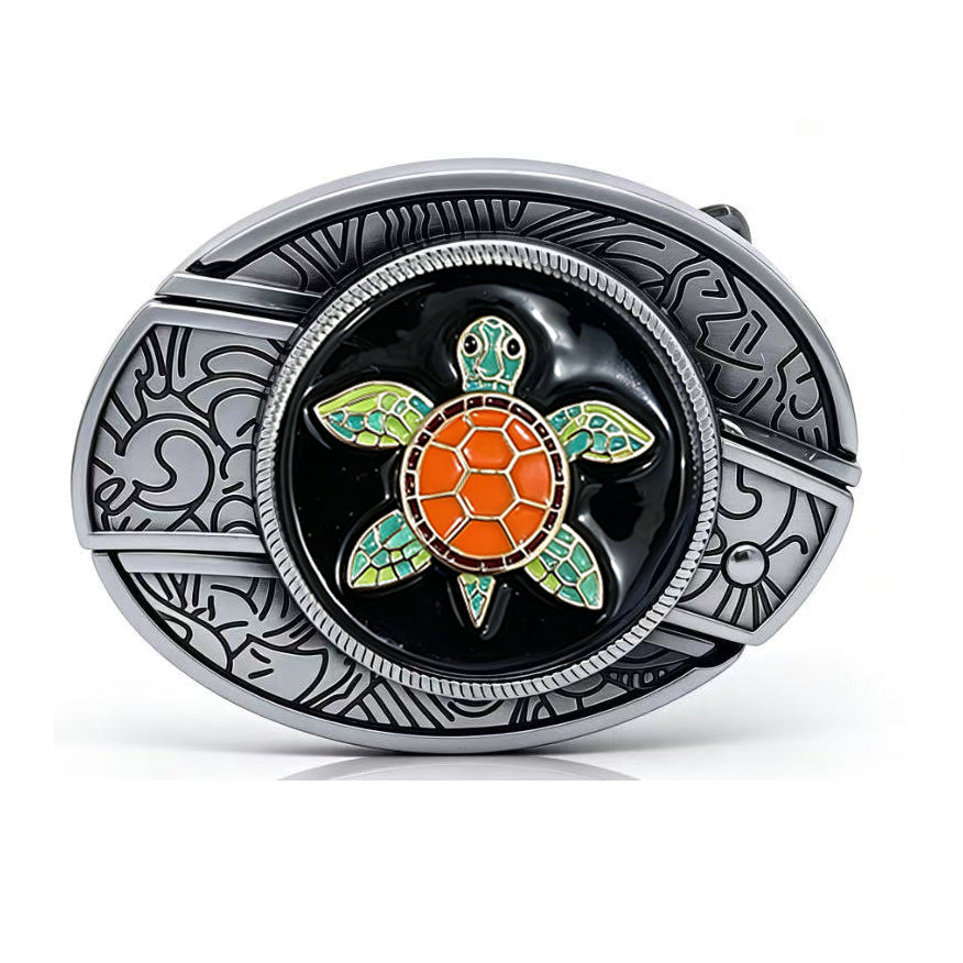 TOPACC Enamel  Oval Belt Buckle for Men Women-Animal Series