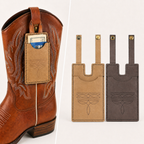 Set de dos billeteras con forma de bota vaquera para hombres y mujeres