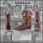 B-Men's Genuine Leather Western Boots