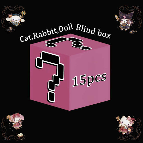 K-Blind Box-Kitten rabbit  dog-Cartoon plush toy