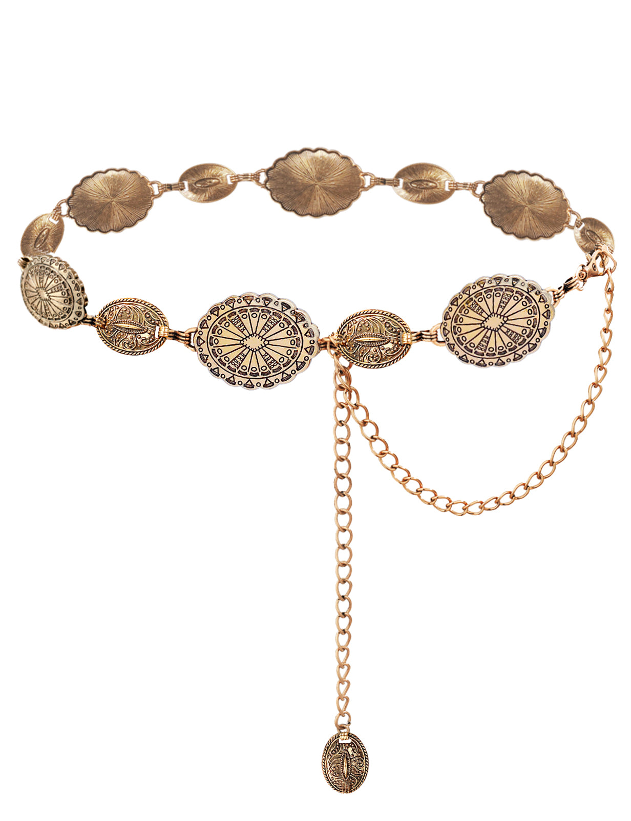 TOPACC Western Metal Concho Belt for Women