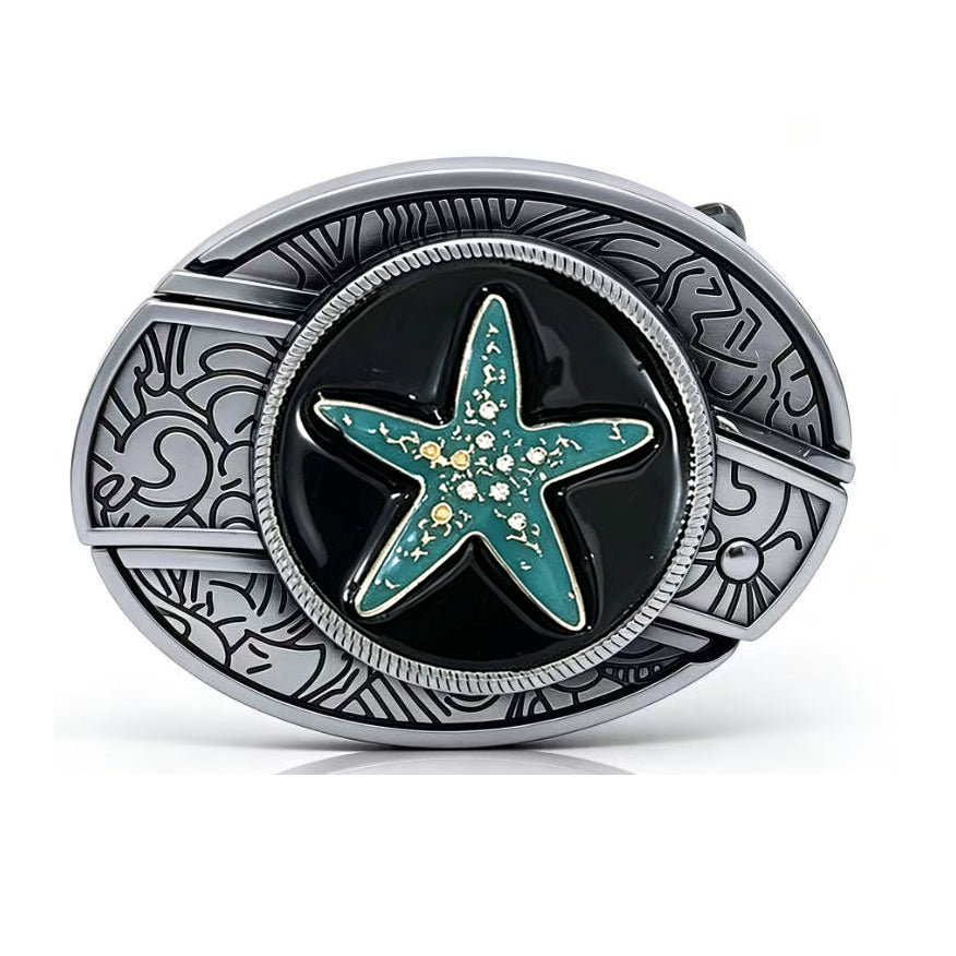 TOPACC Enamel  Oval Belt Buckle for Men Women-Animal Series