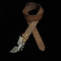 36in-39in-TOPACC 50% Off - Brown belt with an eagle pattern