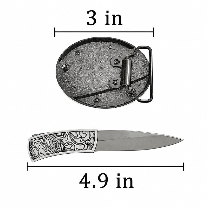 TOPACC Enameled Oval Unisex Belt Buckle - Punk Rock Belt Buckles