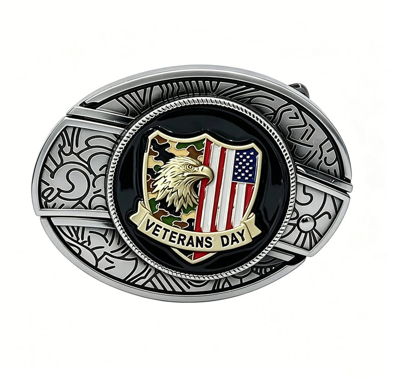 TOPACC Enameled Oval Unisex Belt Buckle - Western Cowboy Belt Buckles