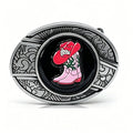 TOPACC Enameled Oval Unisex Belt Buckle - Western Cowboy Belt Buckles