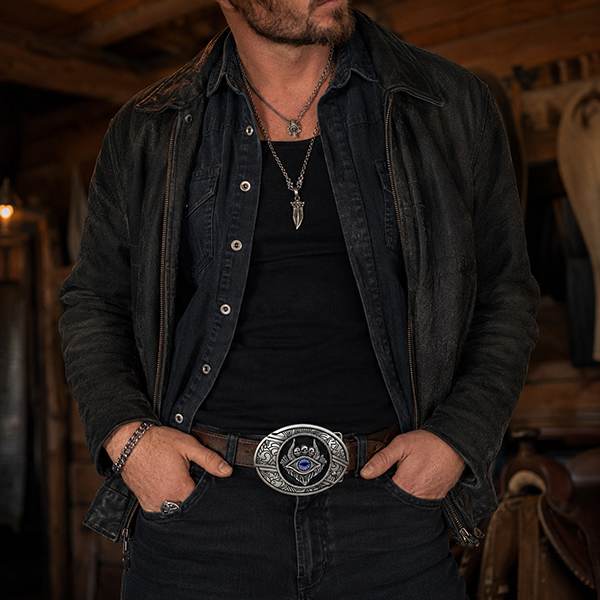 TOPACC Mystic Tarot Gothic Western Belt Buckle Series