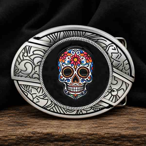 TOPACC Sugar Skull Western Belt Buckle Series