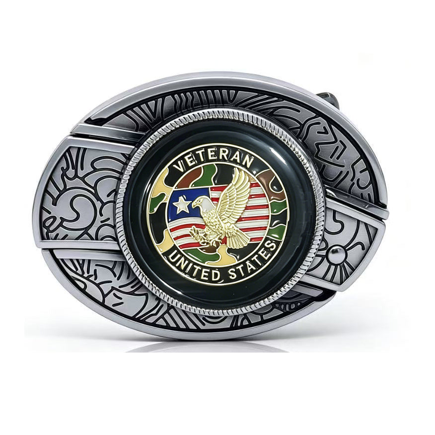 TOPACC Enameled Oval Unisex Belt Buckle - Western Cowboy Belt Buckles