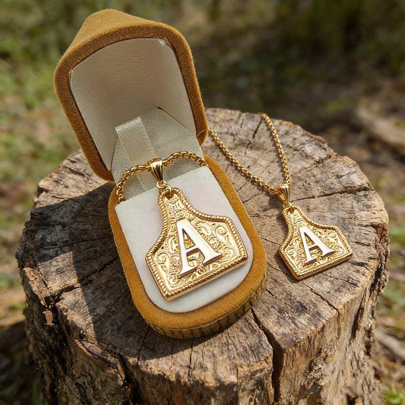 X-TOPACC Western Cowgirl Initial Necklace for Men Women