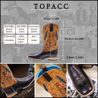 B-Men's Genuine Leather Western Boots