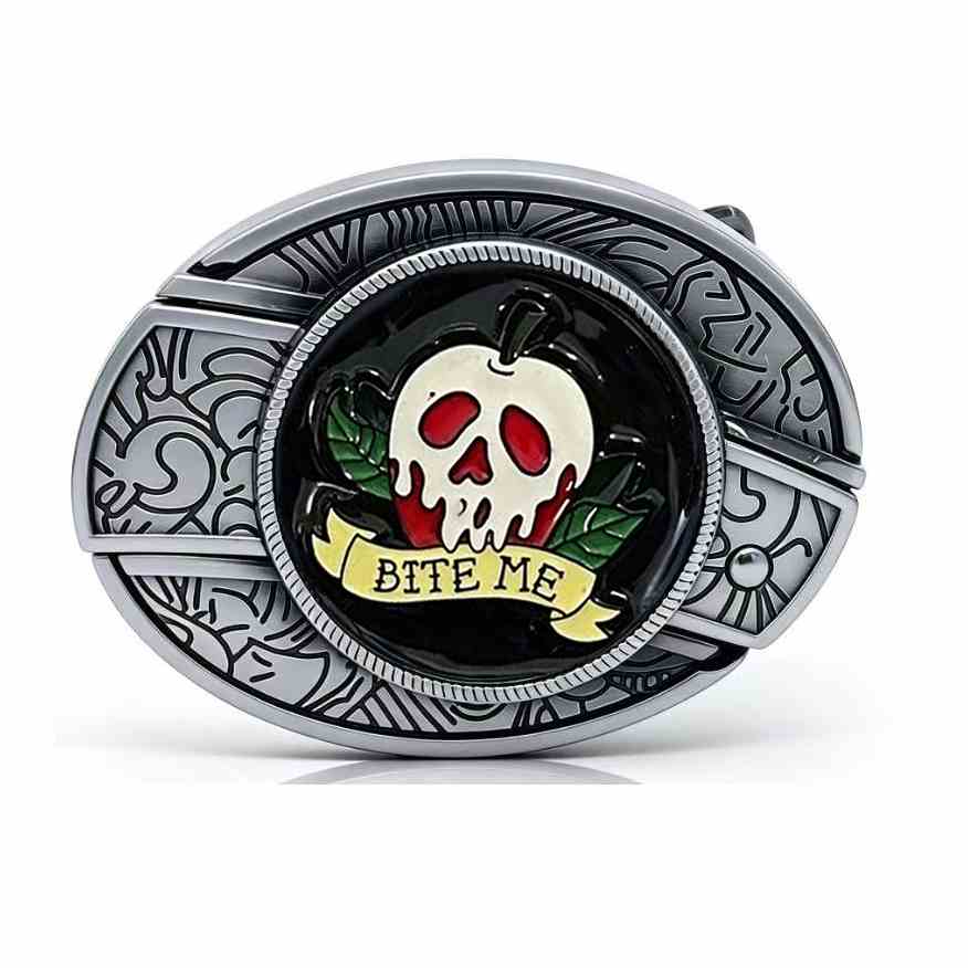 TOPACC Enameled Oval Unisex Belt Buckle - Punk Rock Belt Buckles