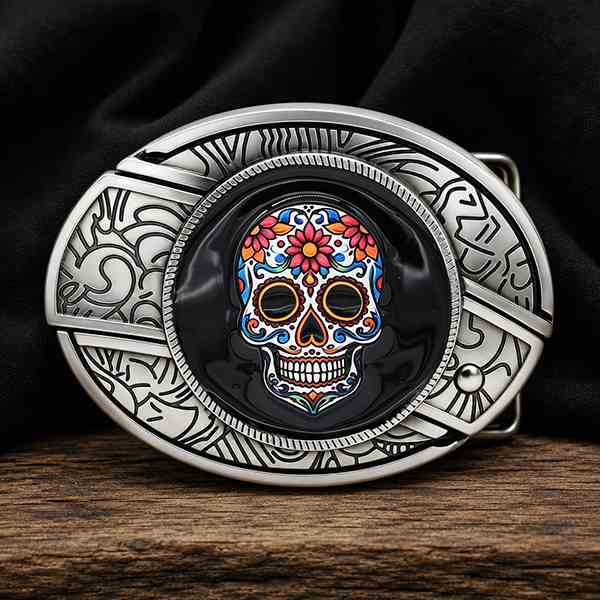 TOPACC Sugar Skull Western Belt Buckle Series