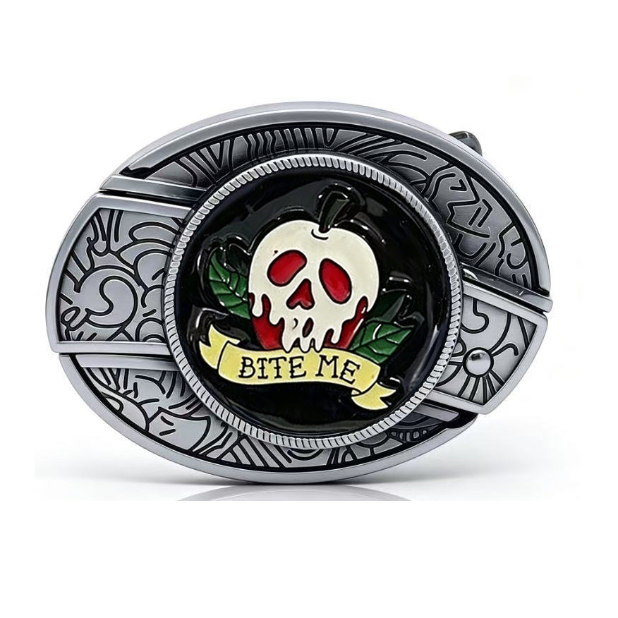 TOPACC Enameled Oval Unisex Belt Buckle - Punk Rock Belt Buckles