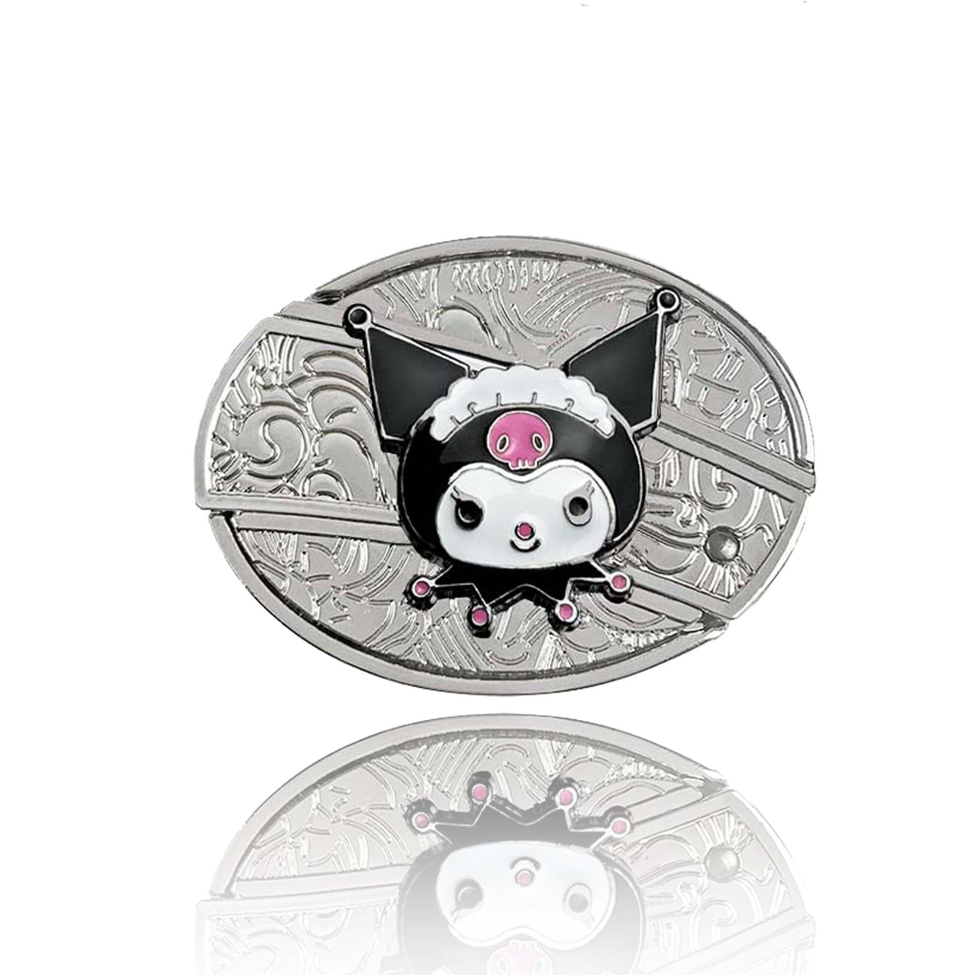 TOPACC Enameled Oval Unisex Belt Buckle - Cute Kitty & Mischief Style Designs