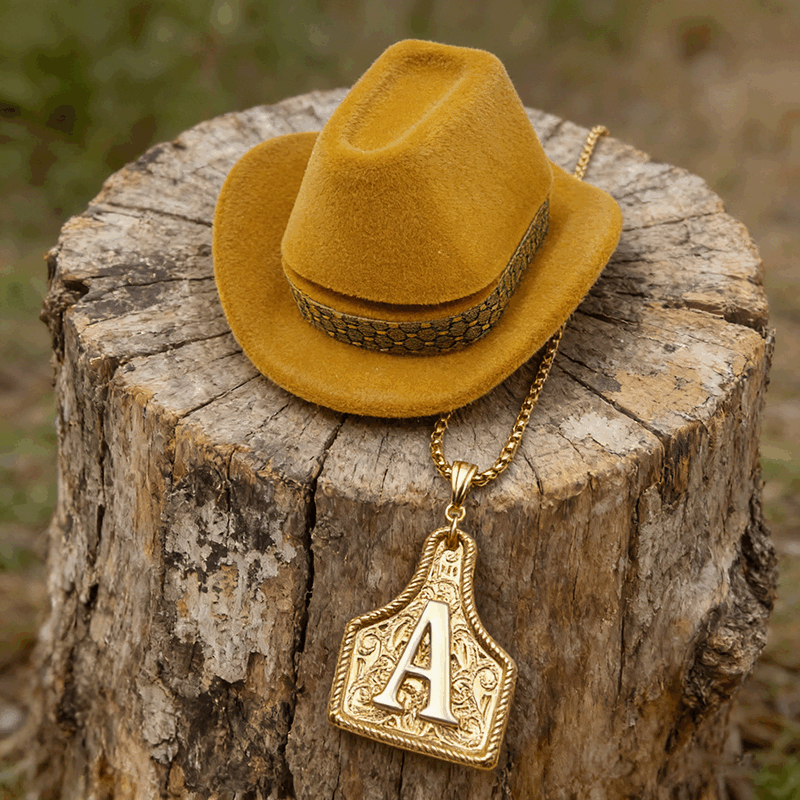 X-TOPACC Western Cowgirl Initial Necklace for Men Women