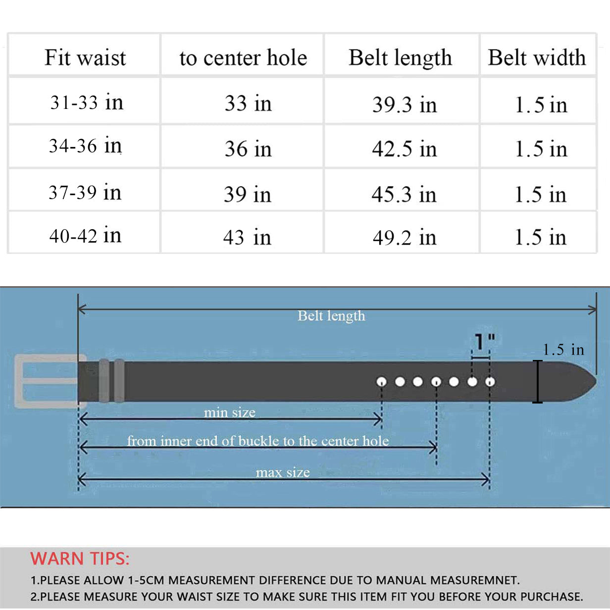 T-Black Leather Belts