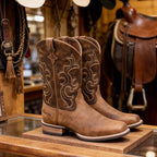 B-Women's Genuine Leather Western Boots