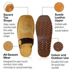 All-Season Western Cowboy Boot Stitch Slipperswith Square Toe