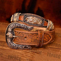 TOPACC Western Super Concho Pferdeland-Gürtel aus echtem Leder