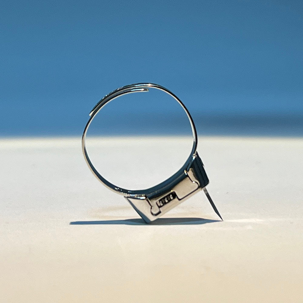 J-Cowboy Hat Adjustable Ring