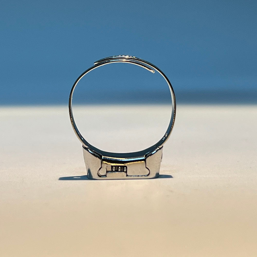 J-Cowboy Hat Adjustable Ring