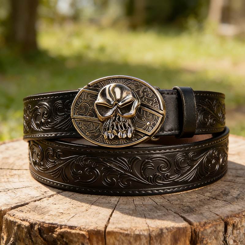 T-Black Leather Belts