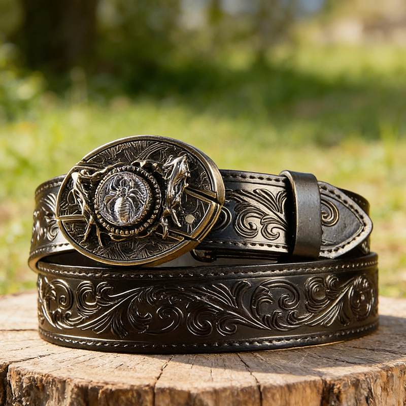 T-Black Leather Belts