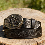 T-Black Leather Belts