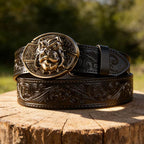 T-Black Leather Belts