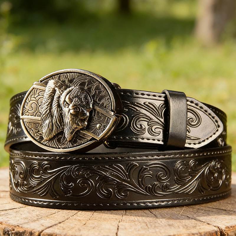T-Black Leather Belts