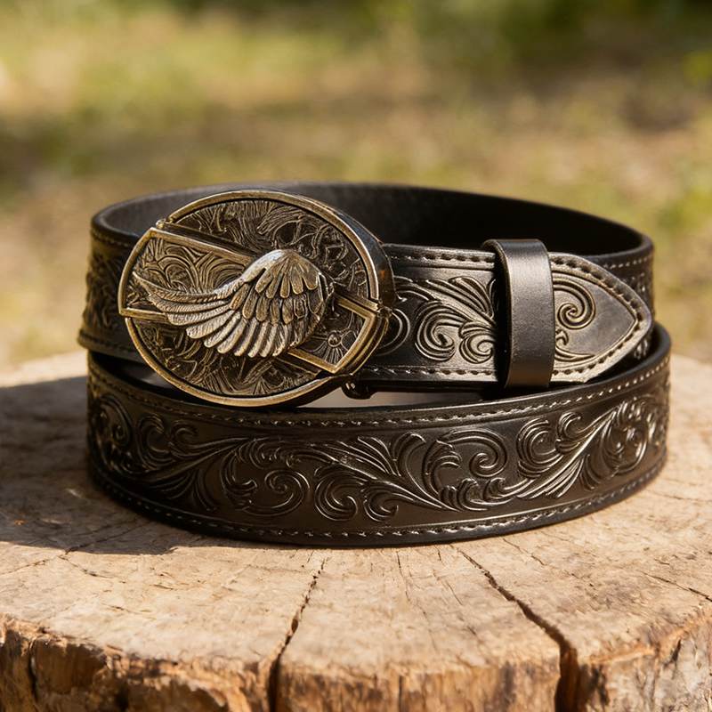 T-Black Leather Belts