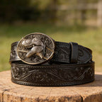 T-Black Leather Belts