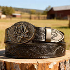 T-Black Leather Belts