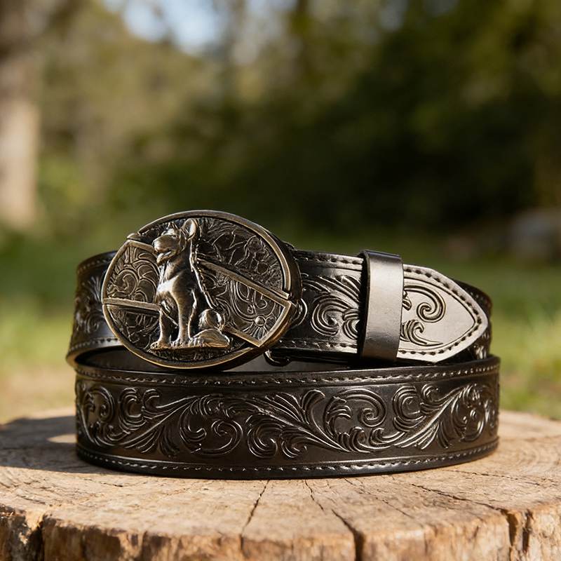T-Black Leather Belts