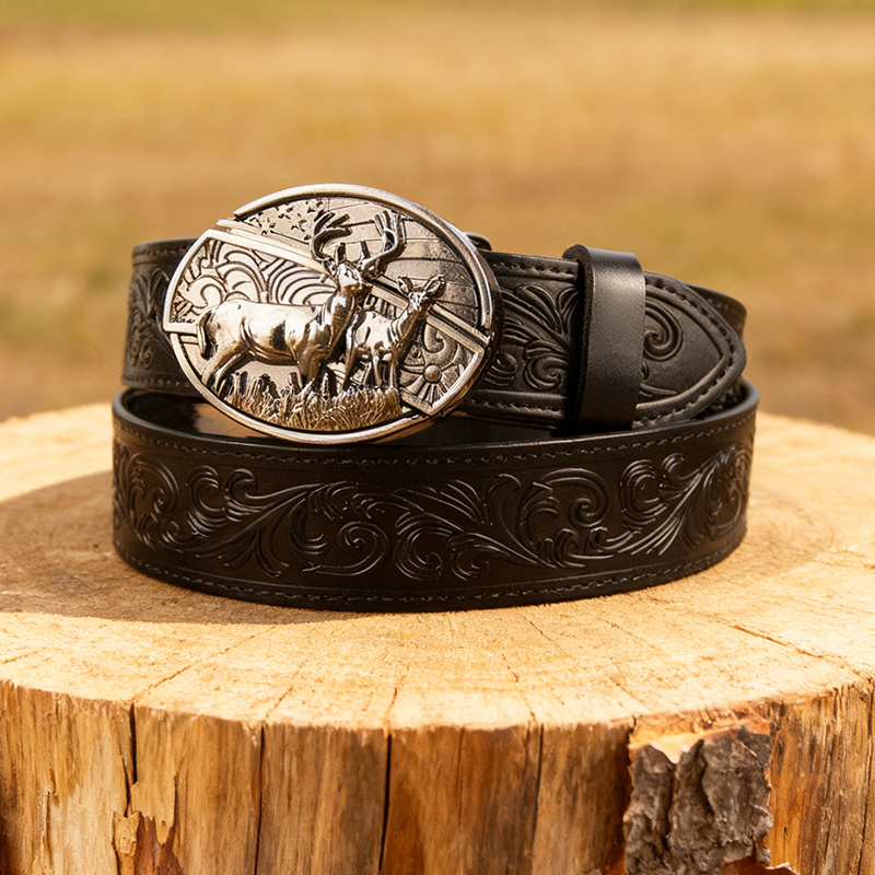 T-Black Leather Belts