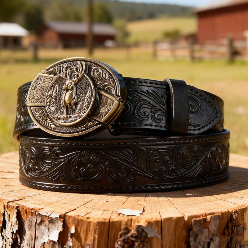 T-Black Leather Belts