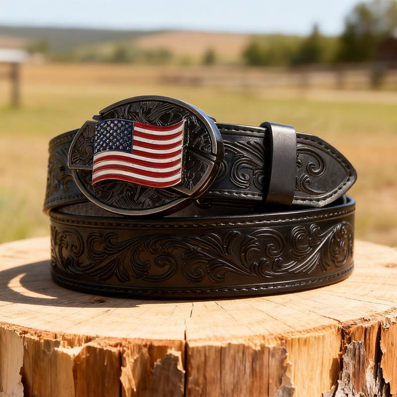 T-Black Leather Belts