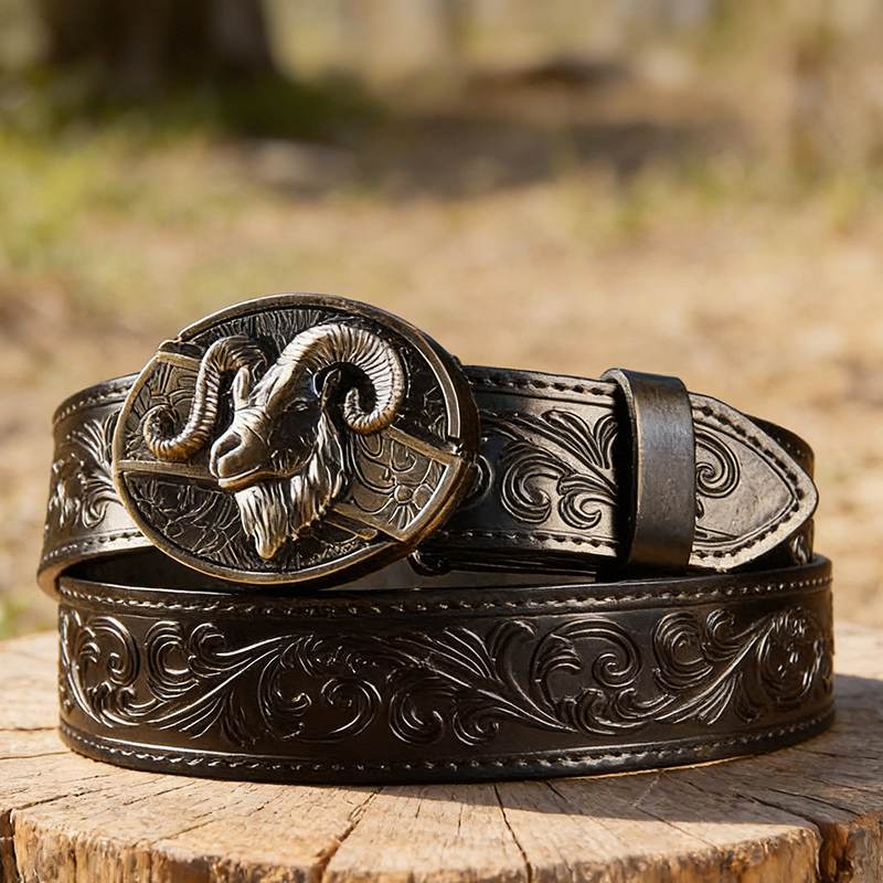 T-Black Leather Belts