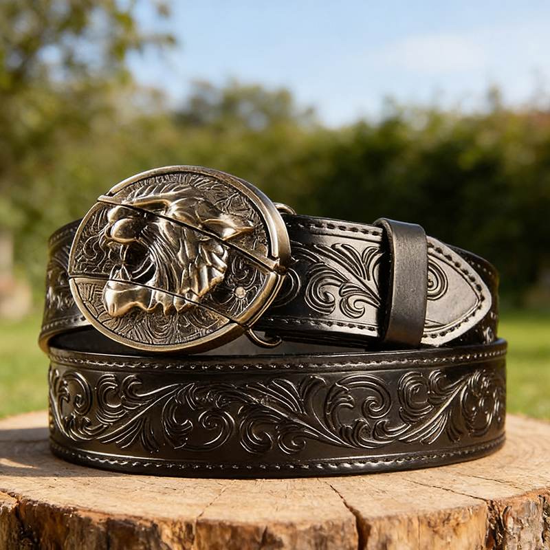 T-Black Leather Belts