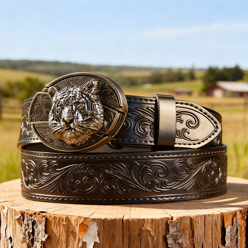 T-Black Leather Belts