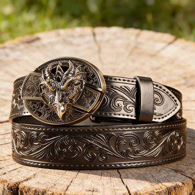 T-Black Leather Belts