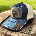 M- Blue Longhorn Trucker Hat