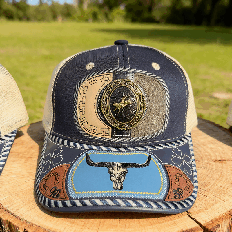 M- Blue Longhorn Trucker Hat