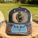 M- Blue Longhorn Trucker Hat