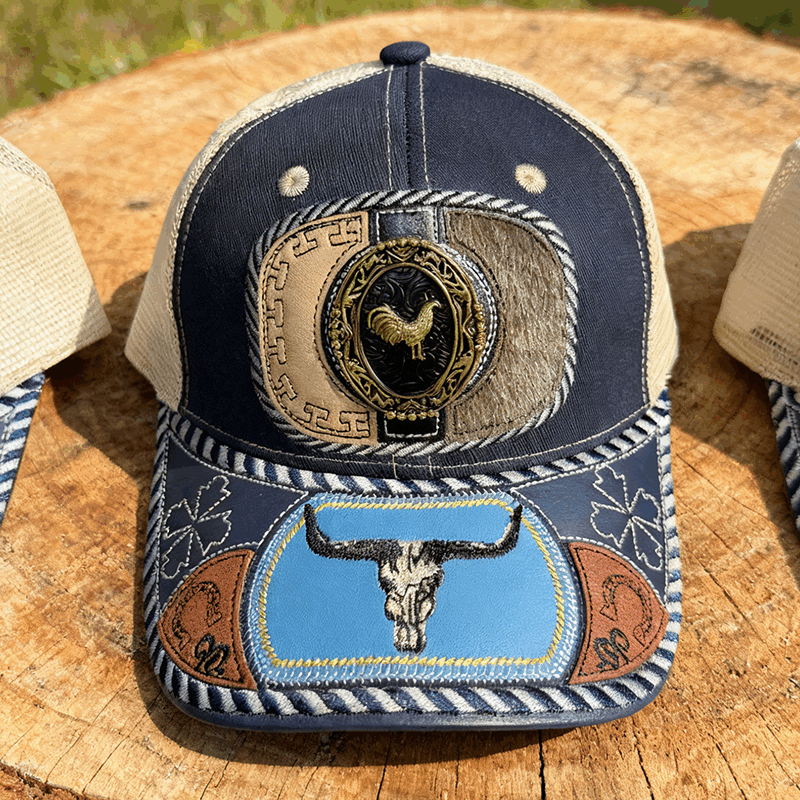 M- Blue Longhorn Trucker Hat