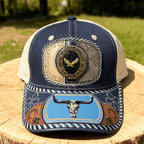 M- Blue Longhorn Trucker Hat
