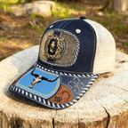 M- Blue Longhorn Trucker Hat